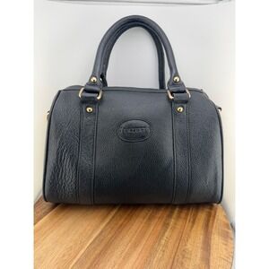 Terzetto Black Pebbled Leather Doctor Bag Satchel Gold Hardware - No Strap